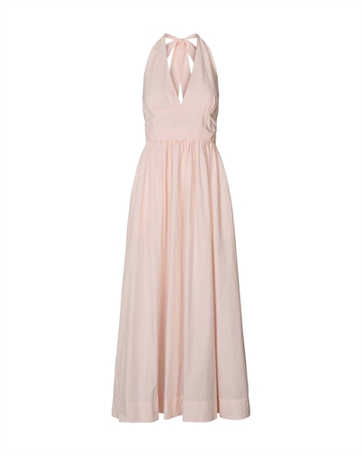 Rabens Saloner - Izette Poplin Halter Kleid - Light Rose